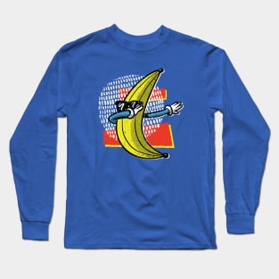 Vintage Dabbing Banana with Sunglasses Long Sleeve T-Shirt